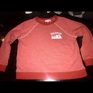 Red wildfox light sweater